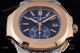 New Swiss Replica Patek Philippe Nautilus 5980 Rose Gold Blue Chronograph Watch (3)_th.jpg